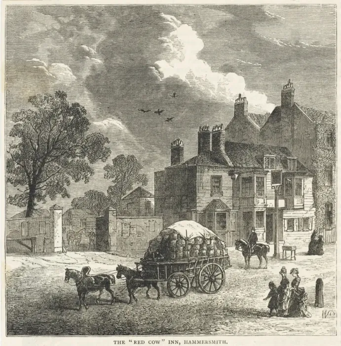 Framed Print : Hammersmith Red Cow Framed Print : Hammersmith Red Cow