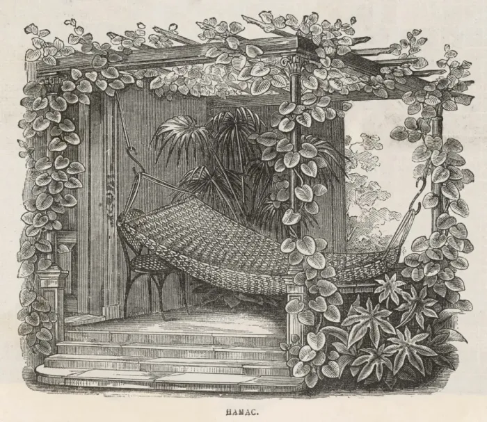 Framed Print : Hammock in Summerhouse Framed Print : Hammock in Summerhouse