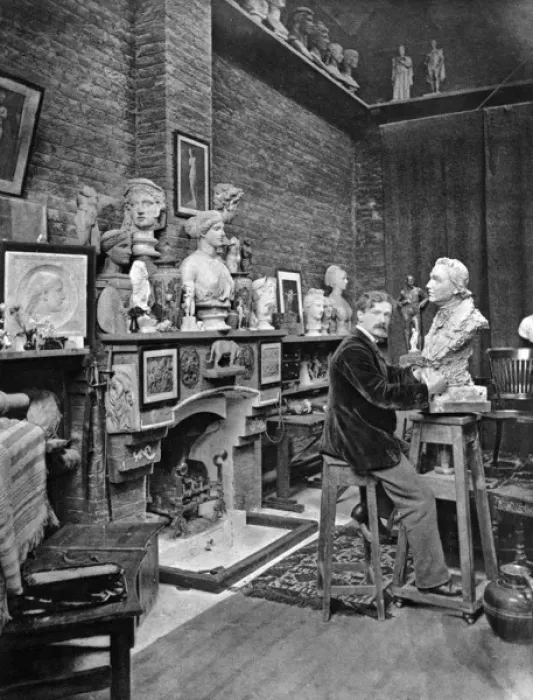 Framed Print : Hamo Thornycroft at Work Framed Print : Hamo Thornycroft at Work
