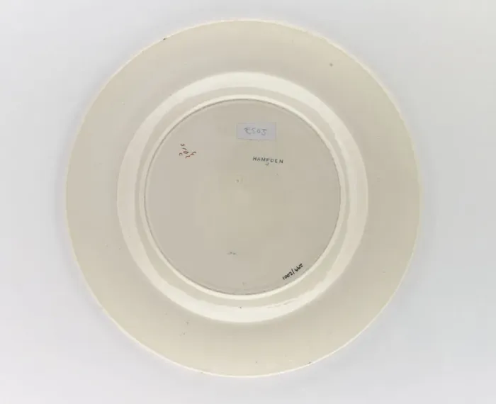 Framed Print : Hampden dinner plate, reverse Framed Print : Hampden dinner plate, reverse