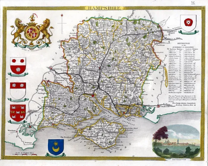 Framed Print : Hampshire Framed Print : Hampshire