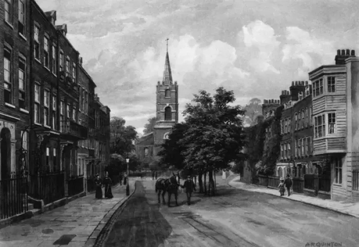 Framed Print : Hampstead Church Row Framed Print : Hampstead Church Row