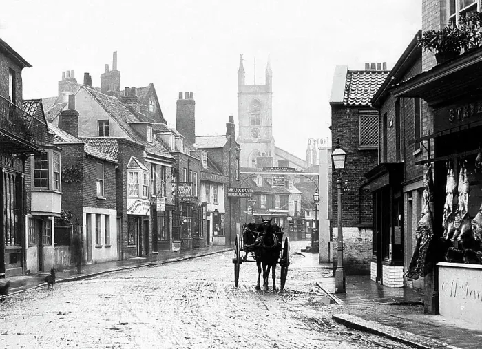 Framed Print : Hampton Village Victorian period Framed Print : Hampton Village Victorian period