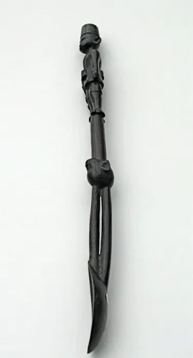 Framed Print : Hand-carved WWI African Black Wood Askari soldier - spoon Framed Print : Hand-carved WWI African Black Wood Askari soldier - spoon