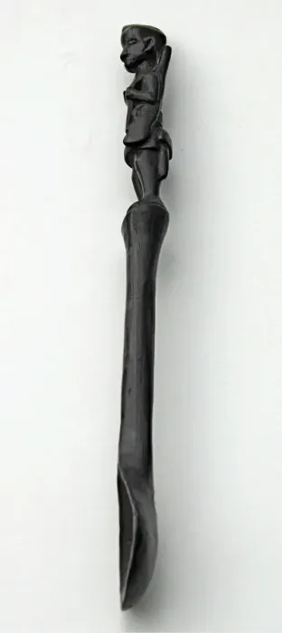 Framed Print : Hand-carved WWI African Black Wood Askari soldier - spoon Framed Print : Hand-carved WWI African Black Wood Askari soldier - spoon