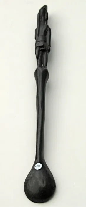 Framed Print : Hand-carved WWI African Black Wood Askari soldier - spoon Framed Print : Hand-carved WWI African Black Wood Askari soldier - spoon