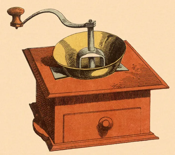 Framed Print : Hand-Cranked Grinder Date: 1880 Framed Print : Hand-Cranked Grinder Date: 1880