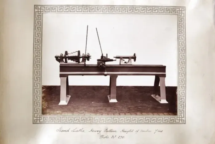 Framed Print : Hand lathe, heavy pattern Framed Print : Hand lathe, heavy pattern