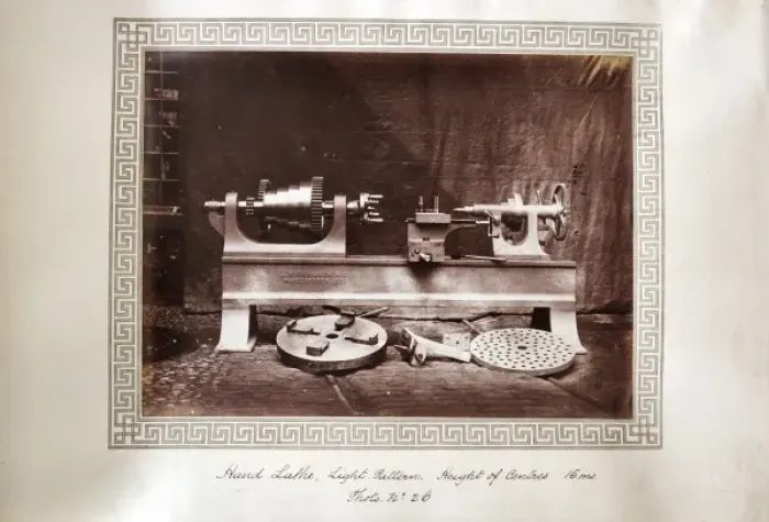 Framed Print : Hand lathe, light pattern Framed Print : Hand lathe, light pattern