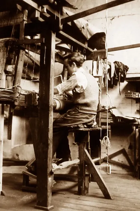 Framed Print : Hand loom weaver Framed Print : Hand loom weaver