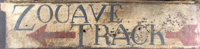 Framed Print : Hand-painted trench sign Framed Print : Hand-painted trench sign