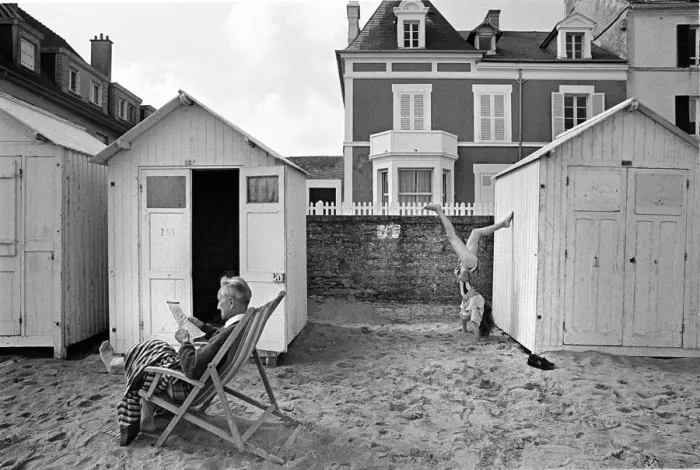 Framed Print : Hand stand, Normandy, France Framed Print : Hand stand, Normandy, France