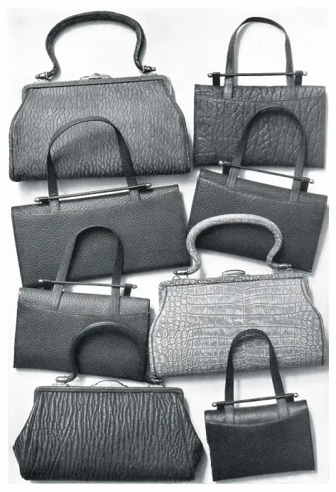 Framed Print : Handbags - Selection of fashionable handbags. Good Housekeeping. July 1931. Date: 1931 Framed Print : Handbags - Selection of fashionable handbags. Good Housekeeping. July 1931. Date: 1931