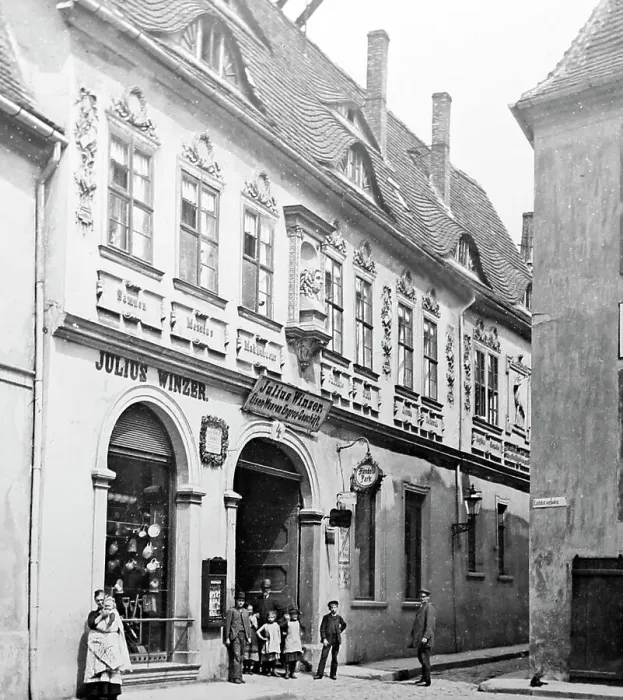 Framed Print : Handel's birthplace, Halle, Germany, Victorian period Framed Print : Handel's birthplace, Halle, Germany, Victorian period
