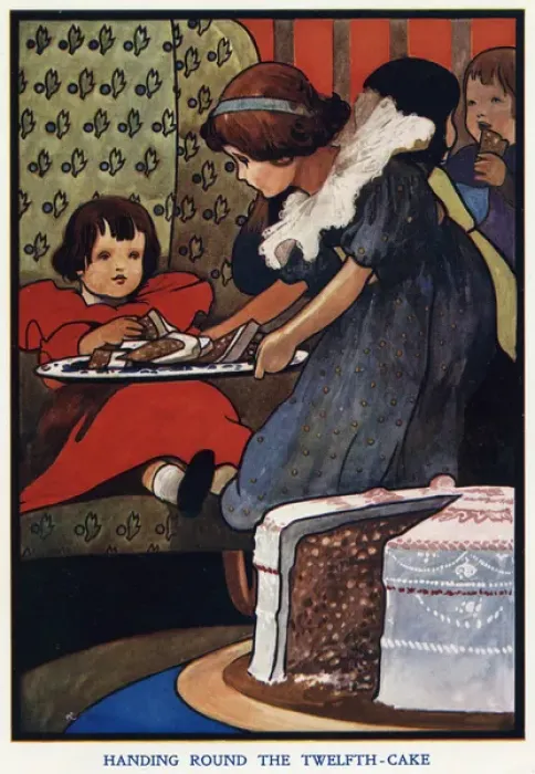 Framed Print : Handing round the 12th cake by Charles Robinson Framed Print : Handing round the 12th cake by Charles Robinson