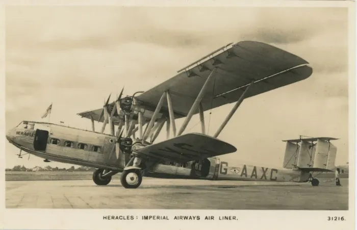 Framed Print : Handley Page Biplane (Heracles - Imperial Airways) Framed Print : Handley Page Biplane (Heracles - Imperial Airways)