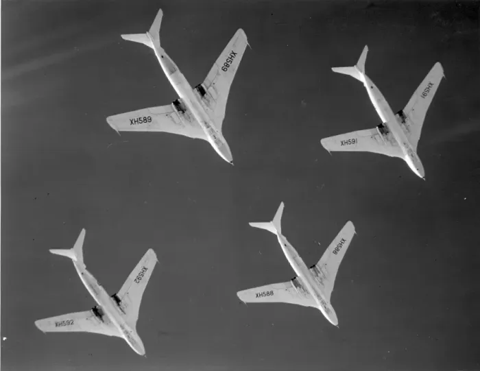 Framed Print : Four Handley Page Victor B1s XH588 XH589 XH591 and XH592 Framed Print : Four Handley Page Victor B1s XH588 XH589 XH591 and XH592
