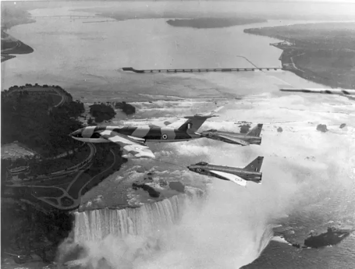 Framed Print : Handley Page Victor K1 refuels 2 English Electric Lightnings