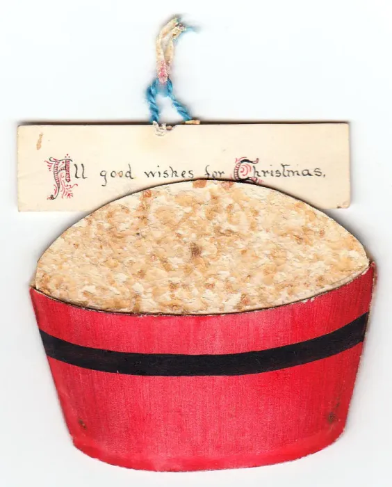Framed Print : Handmade Christmas card in the shape of a container Framed Print : Handmade Christmas card in the shape of a container