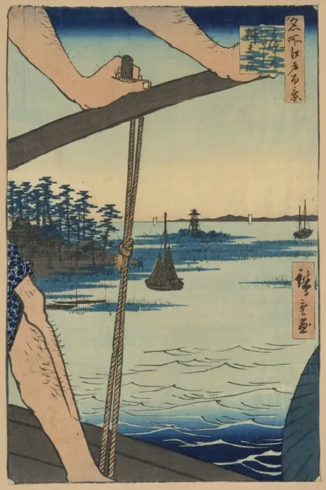 Framed Print : Haneda Ferry and Benten Shrine Framed Print : Haneda Ferry and Benten Shrine