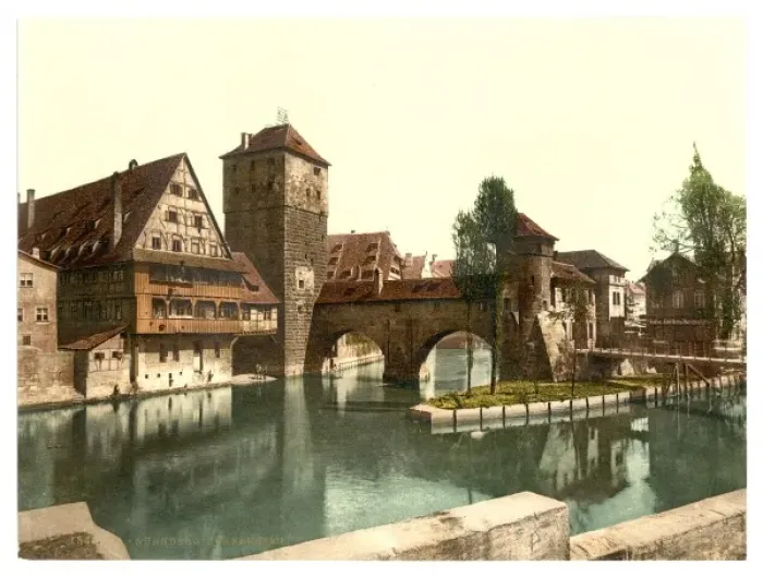 Framed Print : Hangman Bridge, Nuremberg, Bavaria, Germany Framed Print : Hangman Bridge, Nuremberg, Bavaria, Germany