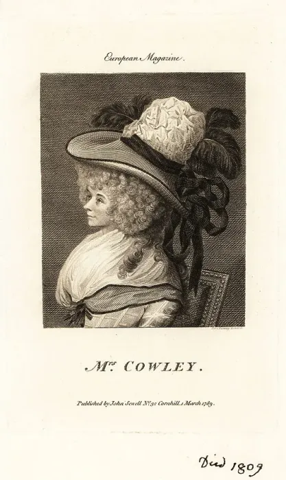 Framed Print : Hannah Cowley, 18th century English dramatist and poet Framed Print : Hannah Cowley, 18th century English dramatist and poet