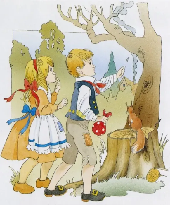 Framed Print : Hansel and Gretel enter the wood Framed Print : Hansel and Gretel enter the wood