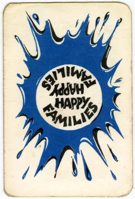 Framed Print : Happy Familes Playing Cards - design on back Framed Print : Happy Familes Playing Cards - design on back
