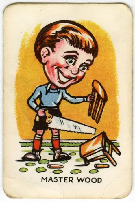 Framed Print : Happy Familes Playing Cards - Master Wood Framed Print : Happy Familes Playing Cards - Master Wood