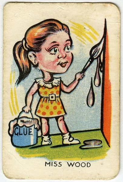 Happy Familes Playing Cards - Miss Wood