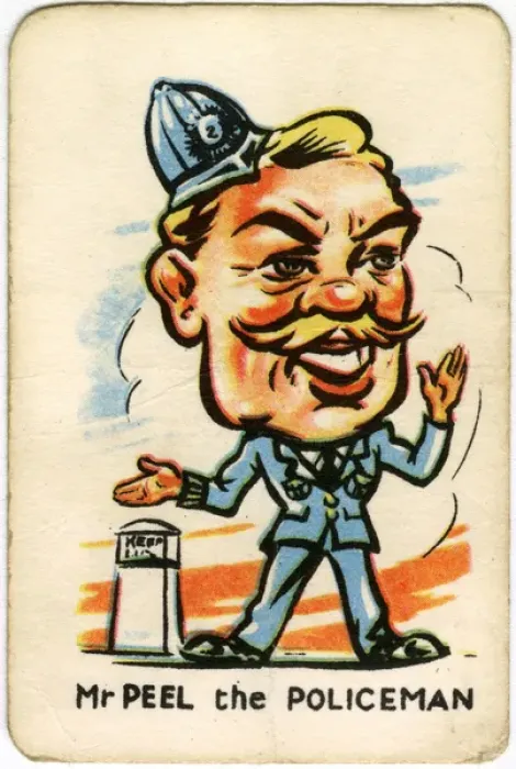 Framed Print : Happy Familes Playing Cards - Mr Peel the Policeman Framed Print : Happy Familes Playing Cards - Mr Peel the Policeman