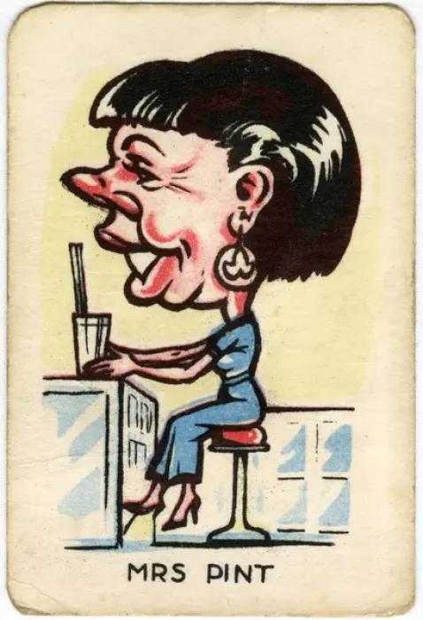 Framed Print : Happy Familes Playing Cards - Mrs Pint Framed Print : Happy Familes Playing Cards - Mrs Pint