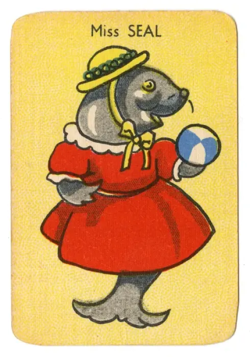 Framed Print : Happy Families Animals - Miss Seal Framed Print : Happy Families Animals - Miss Seal