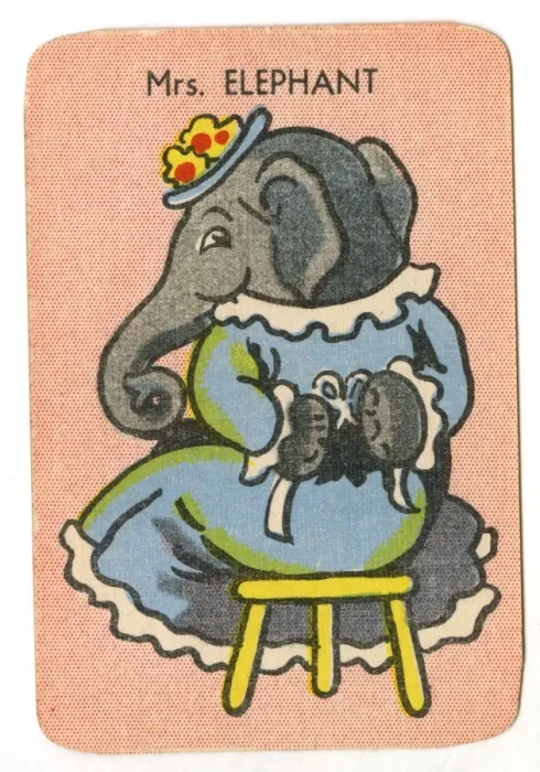 Framed Print : Happy Families Animals - Mrs Elephant Framed Print : Happy Families Animals - Mrs Elephant