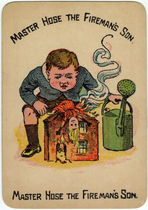 Framed Print : Happy Families Playing Cards - Master Hose Framed Print : Happy Families Playing Cards - Master Hose