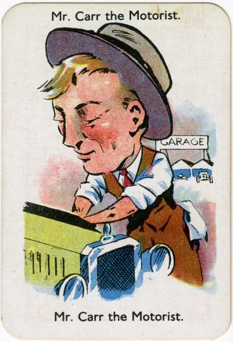 Framed Print : Happy Families Playing Cards - Mr Carr the Motorist Framed Print : Happy Families Playing Cards - Mr Carr the Motorist