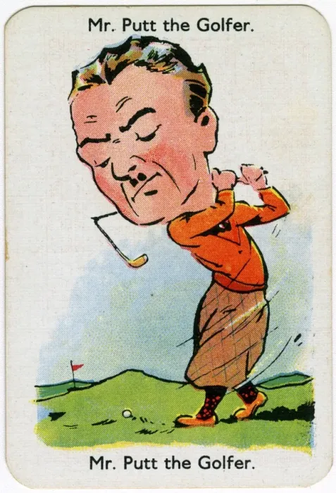 Framed Print : Happy Families Playing Cards - Mr Putt the Golfer Framed Print : Happy Families Playing Cards - Mr Putt the Golfer