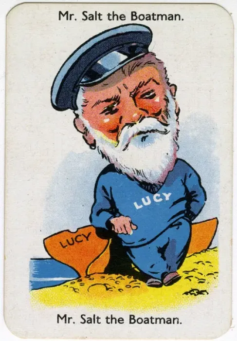 Framed Print : Happy Families Playing Cards - Mr Salt the Boatman Framed Print : Happy Families Playing Cards - Mr Salt the Boatman