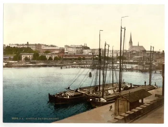 Framed Print : The Harbor, Stettin, Germany Framed Print : The Harbor, Stettin, Germany