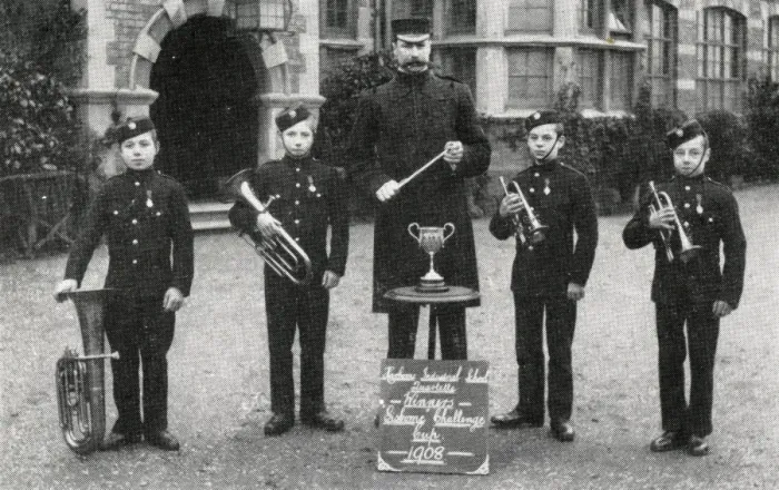 Framed Print : Harborne Industrial School, Birmingham - Band Champions Framed Print : Harborne Industrial School, Birmingham - Band Champions