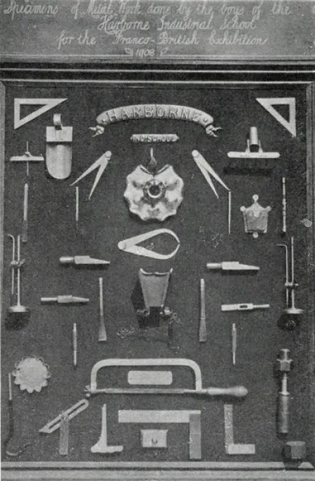Framed Print : Harborne Industrial School, Birmingham - Metalwork Specimens Framed Print : Harborne Industrial School, Birmingham - Metalwork Specimens