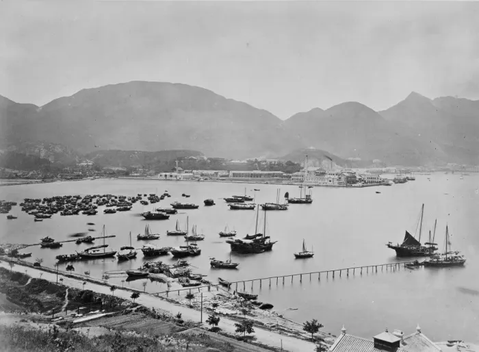 Framed Print : Harbour. A photograph taken during the voyage of H.M.S Framed Print : Harbour. A photograph taken during the voyage of H.M.S