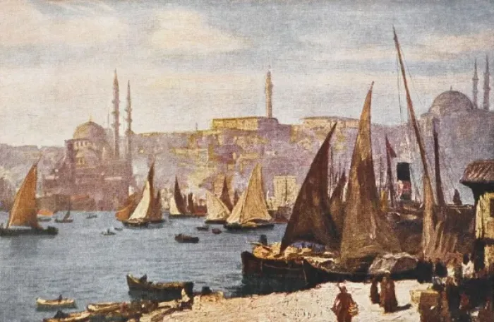 Framed Print : Harbour of Constantinople Framed Print : Harbour of Constantinople