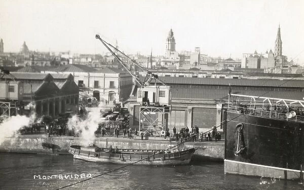 Harbour and docks at Montevideo, Uruguay