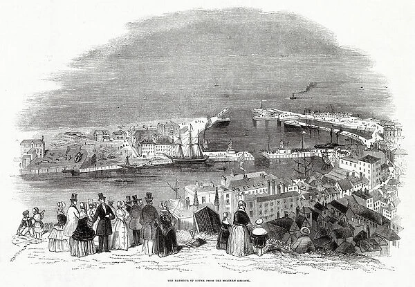 Harbour of Dover from the Western heights 1846
