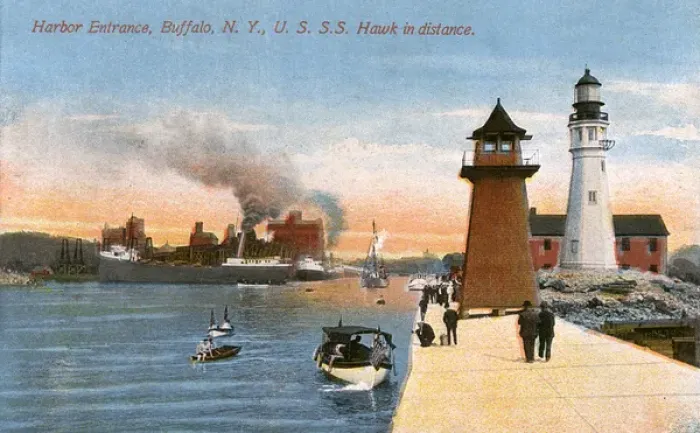 Framed Print : Harbour entrance, Buffalo, New York State, USA Framed Print : Harbour entrance, Buffalo, New York State, USA