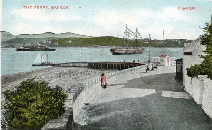 Framed Print : Harbour & Ferry, Bangor, Gwynedd