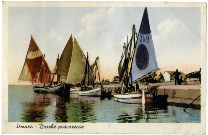 Framed Print : Harbour with fishing boats, Pesaro, Italy Framed Print : Harbour with fishing boats, Pesaro, Italy