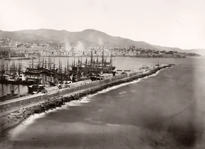 Framed Print : Harbour at Genoa, Genova, Italy Framed Print : Harbour at Genoa, Genova, Italy