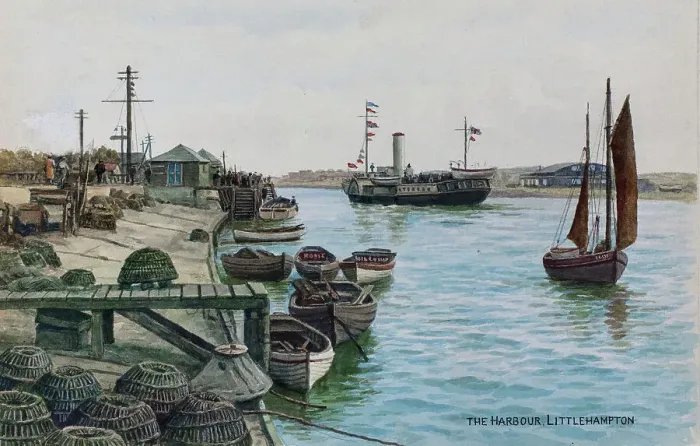 Framed Print : Harbour at Littlehampton, Sussex